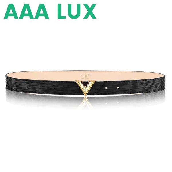 Replica Louis Vuitton LV Unisex Essential V 30mm Belt in Epi Calf Leather-Black