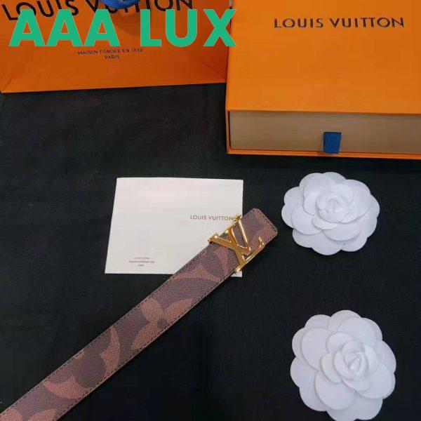 Replica Louis Vuitton LV Unisex LV Iconic 30mm Reversible Belt in Oversized Monogram Reverse Canvas 7