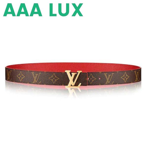 Replica Louis Vuitton LV Unisex LV Initials Buckle 30mm Reversible Belt in Monogram Canvas Leather