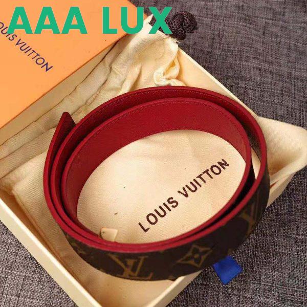 Replica Louis Vuitton LV Unisex LV Initials Buckle 30mm Reversible Belt in Monogram Canvas Leather 2