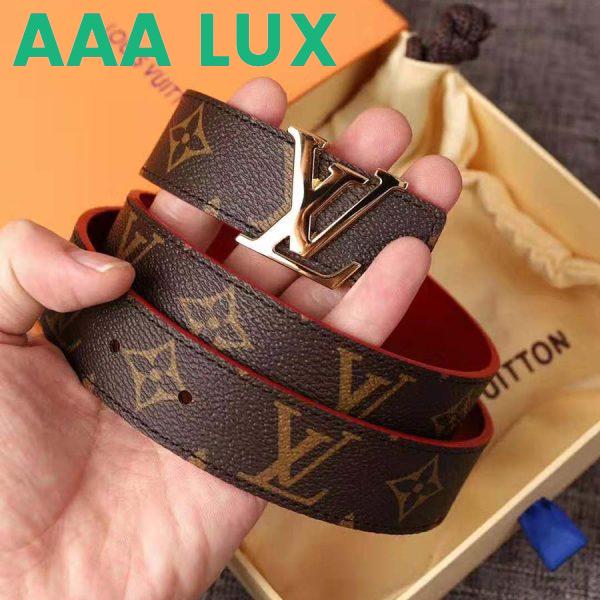 Replica Louis Vuitton LV Unisex LV Initials Buckle 30mm Reversible Belt in Monogram Canvas Leather 3