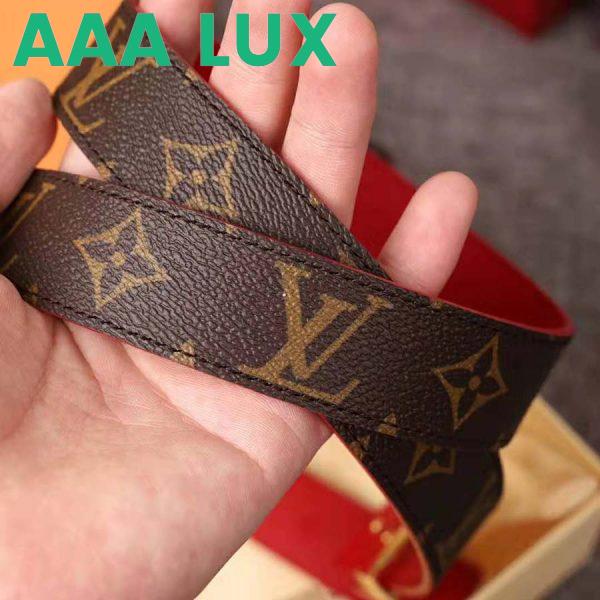 Replica Louis Vuitton LV Unisex LV Initials Buckle 30mm Reversible Belt in Monogram Canvas Leather 6