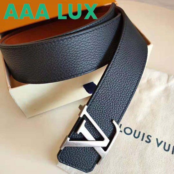 Replica Louis Vuitton LV Unisex LV Pyramide 40mm Leather Belt-Black 3