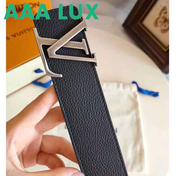Replica Louis Vuitton LV Unisex LV Pyramide 40mm Leather Belt-Black 8