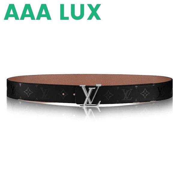 Replica Louis Vuitton LV Unisex LV Pyramide 40mm Reversible Buckle Belt-Black