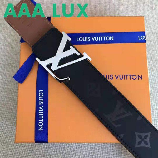 Replica Louis Vuitton LV Unisex LV Pyramide 40mm Reversible Buckle Belt-Black 4