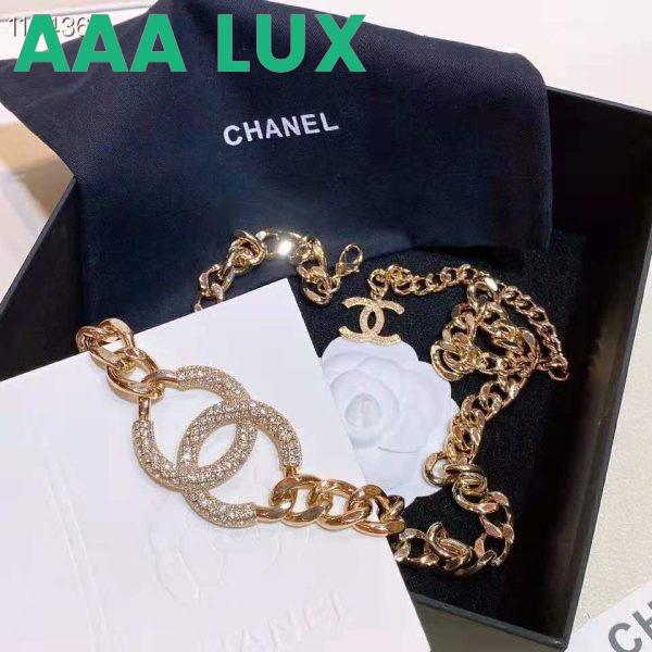 Replica Chanel Women Belt Metal & Strass Gold & Crystal 3