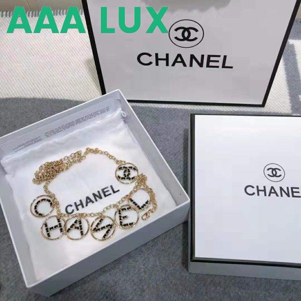 Replica Chanel Women Calfskin & Gold-Tone Metal Belt-Gold 4