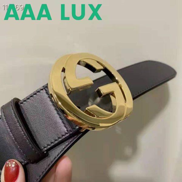 Replica Gucci GG Unisex Web Belt with G Buckle Interlocking G 4 cm Width 5