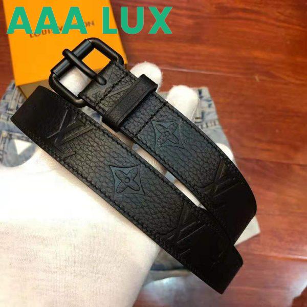 Replica Louis Vuitton LV Unisex Signature Chain 35mm Belt in Taurillon Leather with Embossed Monogram 6