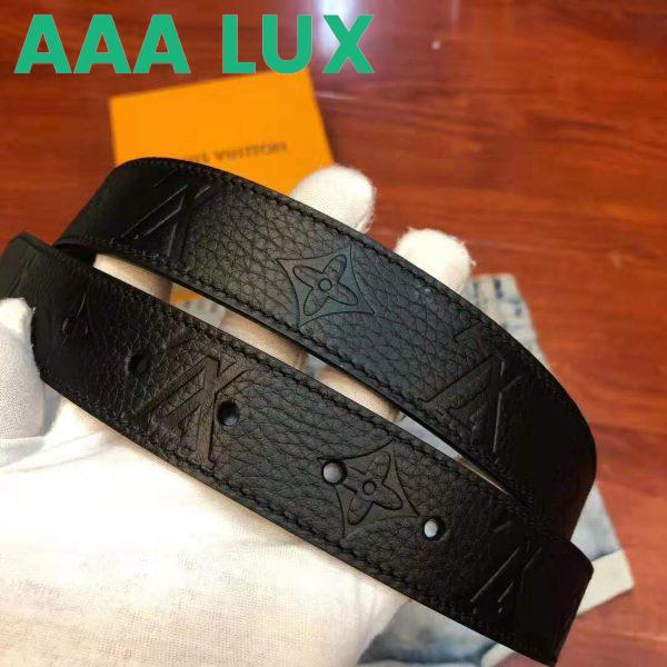 Replica Louis Vuitton LV Unisex Signature Chain 35mm Belt in Taurillon Leather with Embossed Monogram 7
