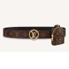 Replica Louis Vuitton Men LV Initiales 40mm Reversible Belt in Calf Leather-Black 9