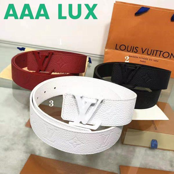 Replica Louis Vuitton LV Unisex Ceinture LV Shape 40mm Belt in Lanière En Cuir Taurillon Embossé 7