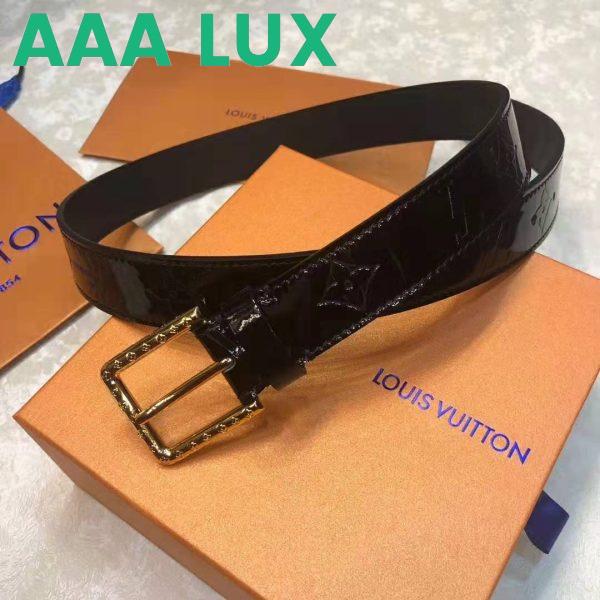 Replica Louis Vuitton LV Unisex Daily LV 30mm Belt in Monogram Vernis Calf Leather-Black 2