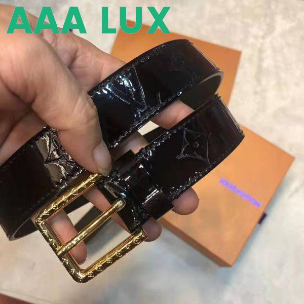 Replica Louis Vuitton LV Unisex Daily LV 30mm Belt in Monogram Vernis Calf Leather-Black 6