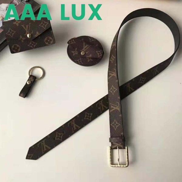 Replica Louis Vuitton LV Unisex Daily Multi Pocket 30mm Belt-Brown 6