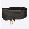 Replica Dior Unisex CD Saddle Belt Black Smooth Calfskin 13.5 CM