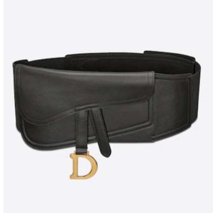 Replica Dior Unisex CD Saddle Belt Black Smooth Calfskin 13.5 CM 2