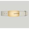 Replica Gucci Unisex GG Wide Belt Retro G Buckle White Patent Leather 4.8 CM Width