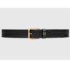 Replica Gucci Unisex GG Belt with Square Buckle and Interlocking G Brown 3.6 cm Width 12