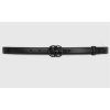 Replica Gucci Unisex GG Marmont Leather Belt with Shiny Buckle-Black 11