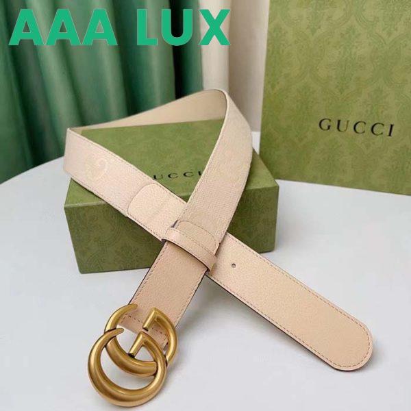 Replica Gucci Unisex Marmont Jumbo GG Belt Beige Light Pink Jumbo GG Canvas 5