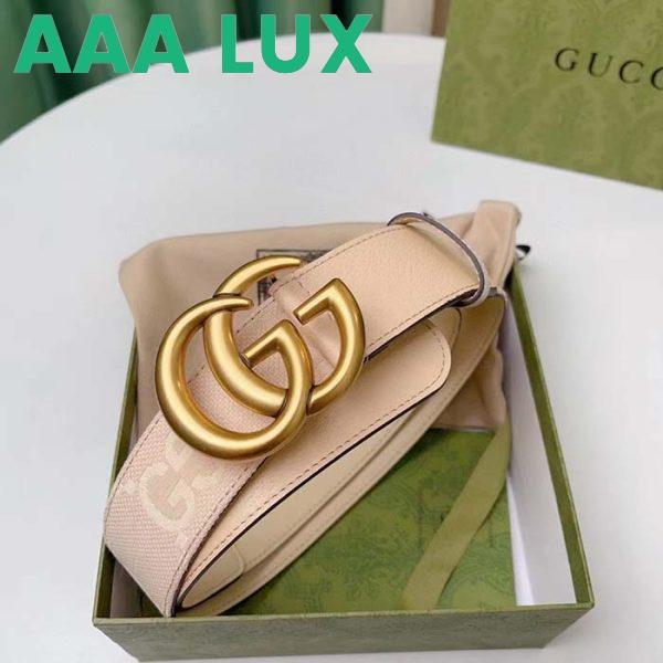 Replica Gucci Unisex Marmont Jumbo GG Belt Beige Light Pink Jumbo GG Canvas 6