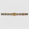 Replica Gucci Unisex Marmont Reversible Thin Belt Black Beige Ebony GG Supreme Canvas 13