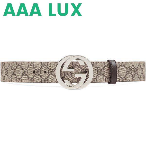 Replica Gucci Unisex Reversible GG Supreme Belt 2