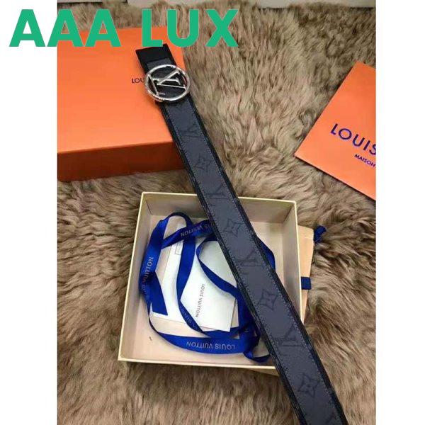 Replica Louis Vuitton Unisex LV Circle 40mm Reversible Belt Monogram Eclipse Canvas Calf 13