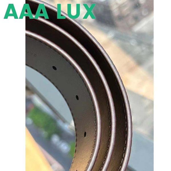 Replica Louis Vuitton Unisex LV Initiales 40mm Reversible Belt Brown Damier Ebene Canvas 11