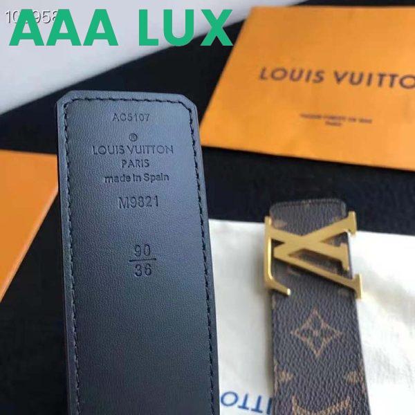 Replica Louis Vuitton Unisex LV Initiales 40mm Reversible Belt Monogram Canvas-Brown 8