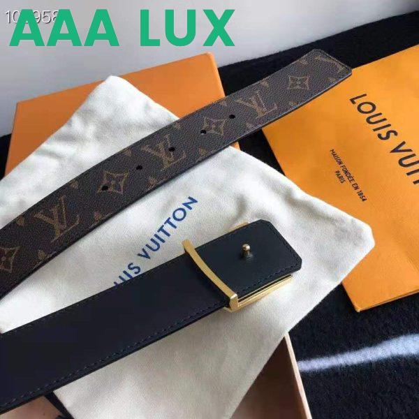 Replica Louis Vuitton Unisex LV Initiales 40mm Reversible Belt Monogram Canvas-Brown 10