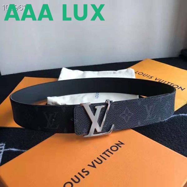 Replica Louis Vuitton Unisex LV Initiales 40mm Reversible Belt Monogram Eclipse Canvas-Grey 3