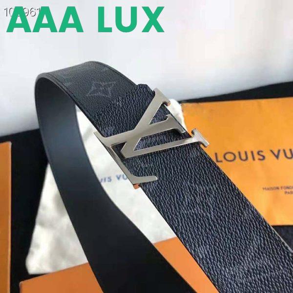 Replica Louis Vuitton Unisex LV Initiales 40mm Reversible Belt Monogram Eclipse Canvas-Grey 6
