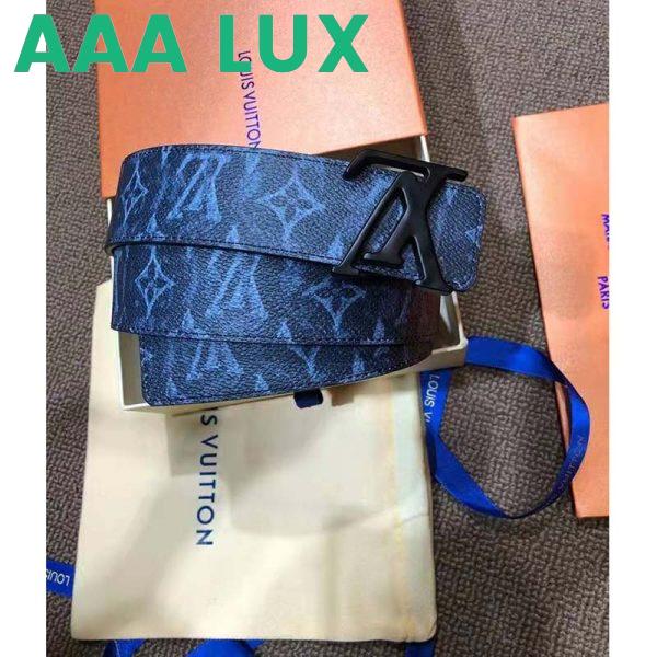 Replica Louis Vuitton Unisex LV Shape 40 mm Reversible Belt Monogram Canvas Calf Leather 5