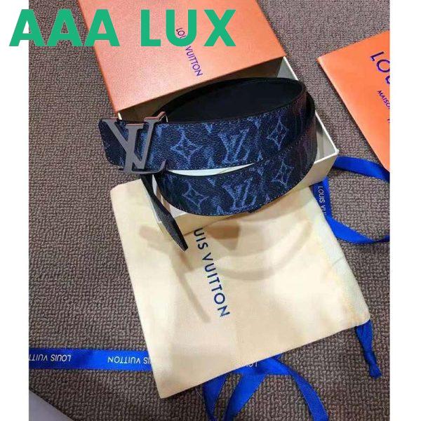 Replica Louis Vuitton Unisex LV Shape 40 mm Reversible Belt Monogram Canvas Calf Leather 7