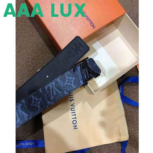 Replica Louis Vuitton Unisex LV Shape 40 mm Reversible Belt Monogram Canvas Calf Leather 10