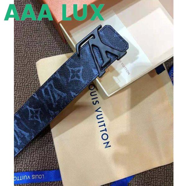 Replica Louis Vuitton Unisex LV Shape 40 mm Reversible Belt Monogram Canvas Calf Leather 11