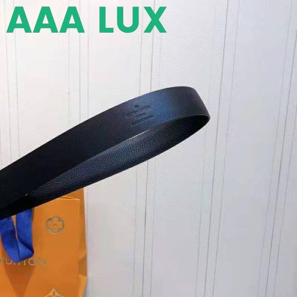 Replica Louis Vuitton Unisex Neogram 30 mm Belt Anagramme Bombé Strap-Black 9