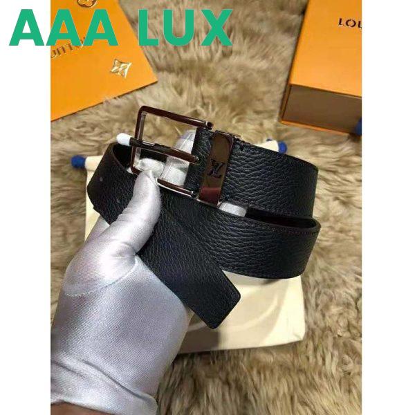 Replica Louis Vuitton Unisex Pont Neuf 35 mm Belt Taiga Calf Leather-Black 7