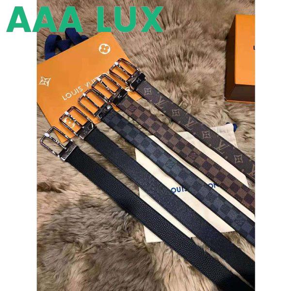 Replica Louis Vuitton Unisex Pont Neuf 35 mm Belt Taiga Calf Leather-Black 11