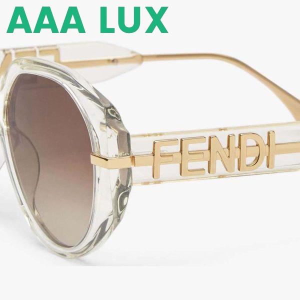 Replica Fendi Women Fendigraphy Transparent Acetate Sunglasses 4