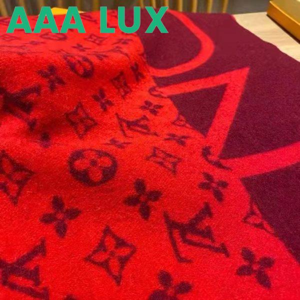 Replica Louis Vuitton Unisex Monogram Split Scarf Red Allover Monogram LV Signature 8