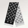 Replica Louis Vuitton LV Unisex Essential Scarf Grey Wool Jacquard Weave Monogram Pattern 13