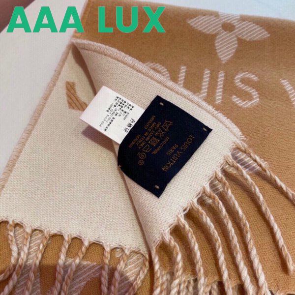 Replica Louis Vuitton LV Unisex Essential Scarf Sandy Wool Contrasting Monogram Motif Signature 8