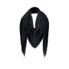 Replica Louis Vuitton LV Unisex Fall For You Hood Scarf Black Wool Cashmere Jacquard Monogram 12