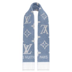 Replica Louis Vuitton LV Unisex Studdy Reykjavik Scarf with Monogram Print and LV Initials M76076 2