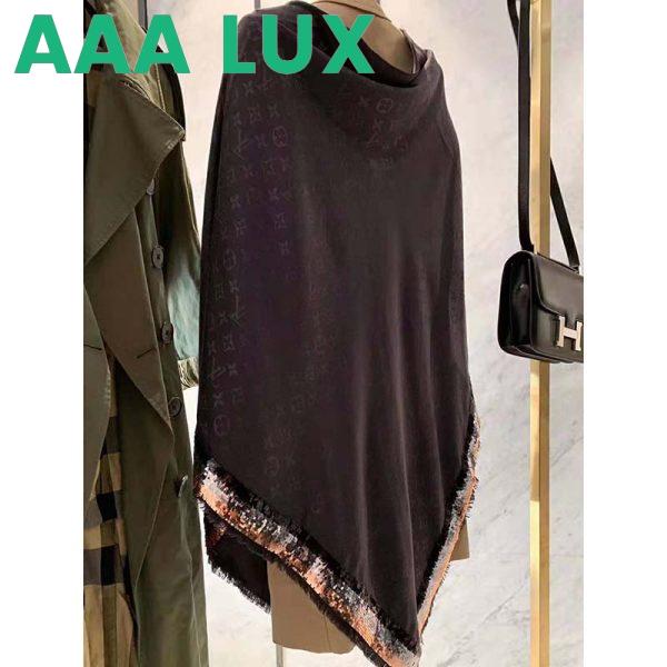 Replica Louis Vuitton LV Women Party Monogram Shawl Triangle Scarf with Luxurious Silk and Wool 4