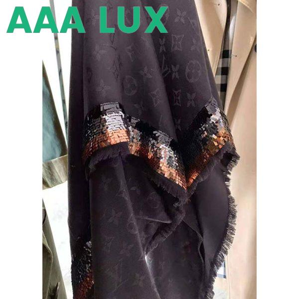 Replica Louis Vuitton LV Women Party Monogram Shawl Triangle Scarf with Luxurious Silk and Wool 5